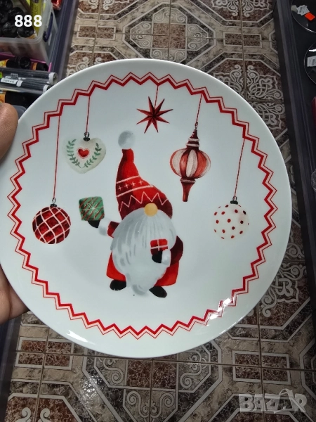 чинии коледни 19 см, снимка 1