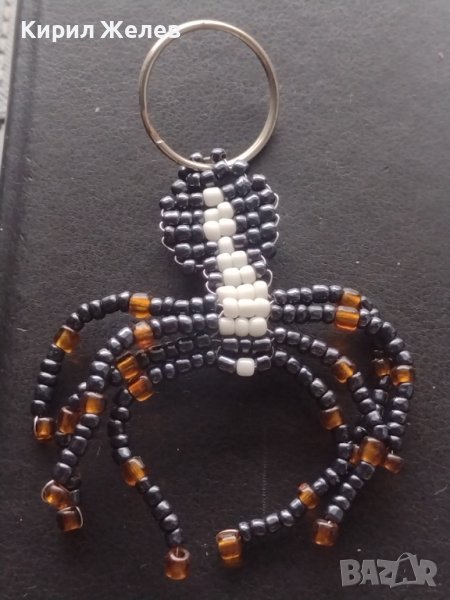 Арт ключодържател ТАРАНТУЛА ръчна изработка с цветна мъниста за КОЛЕКЦИЯ 30137, снимка 1