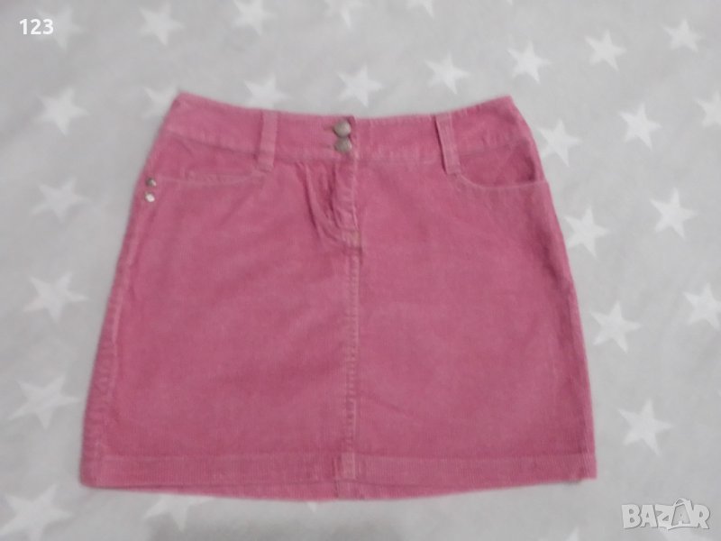 Маркова кадифена пола Mango, в цвят пепел от рози., снимка 1