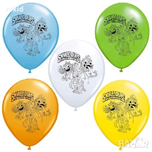 Skylanders Скайландерс Обикновен надуваем латекс латексов балон парти, снимка 1