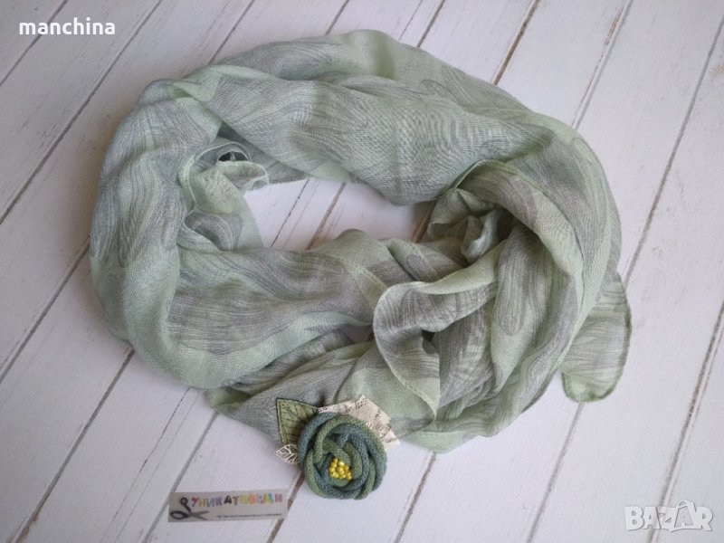 Сет "Ефирно лято"-шал и брошка, снимка 1