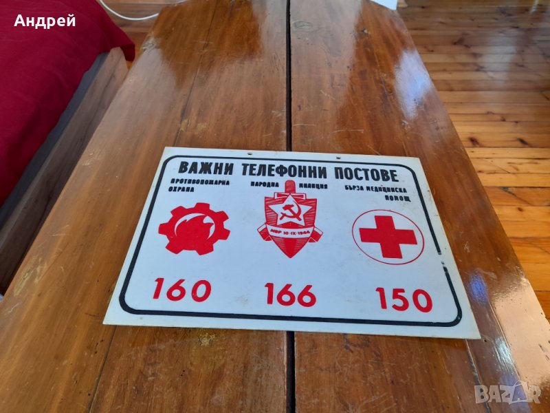 Стара табела Важни телефонни постове, снимка 1