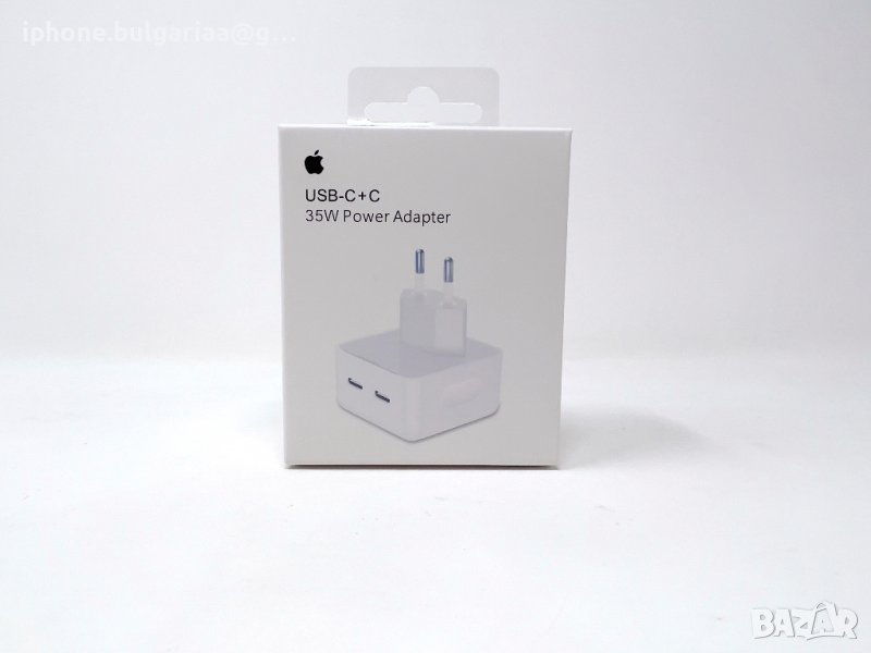  Адаптер зарядно DUAL USB C 35W Power Adapter Apple iPhone, снимка 1