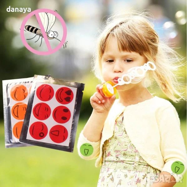 5961 Репелентни лепенки против комари и насекоми, 6 броя, снимка 1