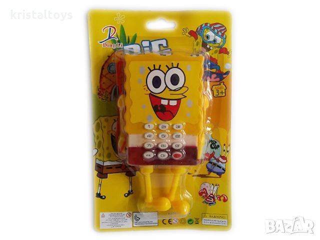 Детска играчка музикален телефон Спондж Боб Sponge Bob, снимка 1