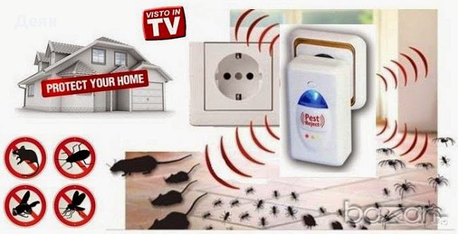 Ултразвуков уред за 220V против насекоми и гризачи Pest Reject, снимка 1