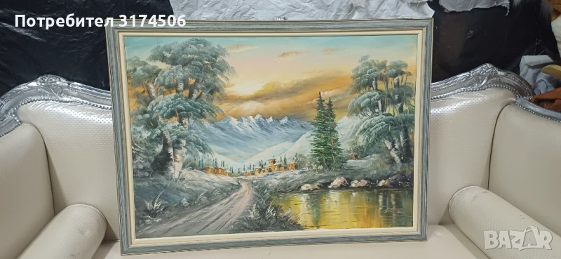 Картина рисувана на платно голяма , снимка 1