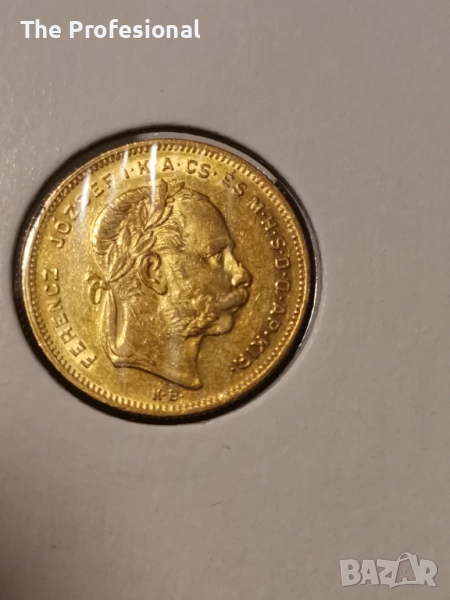 Златна монета 20 франка 8 форинта, снимка 1