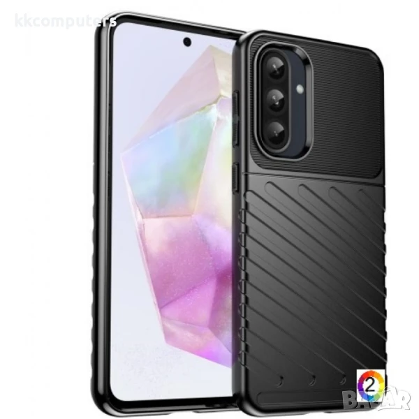 Samsung Galaxy A36 5G / A56 5G Удароустойчив Twill Texture Калъф и Протектор, снимка 1