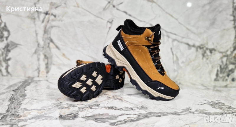 Мъжки зимни боти с дебела топла вата реплика на puma, снимка 1