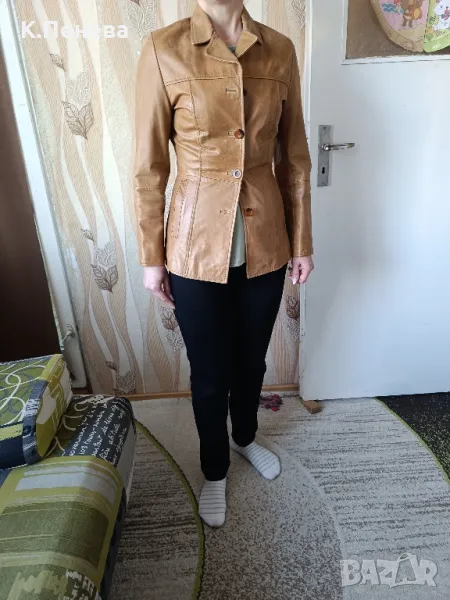 Дамско яке от естествена кожа, снимка 1
