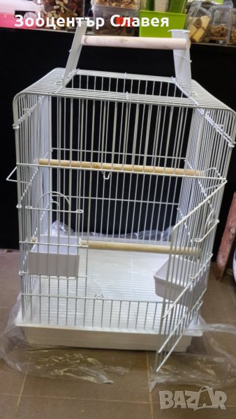 Нова Клетка за отглеждане и транспорт, голям и среден папагал 47×47×85 (при отворен покрив ), снимка 1