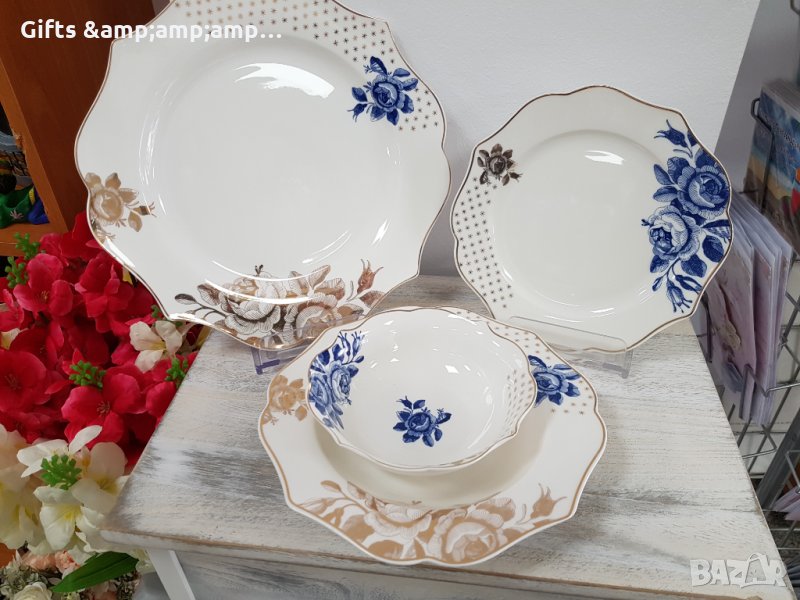 Нов модел луксозен порцеланов сервиз за хранене - 24 части, снимка 1
