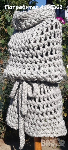 уникално ръчно изплетено пончо , снимка 1