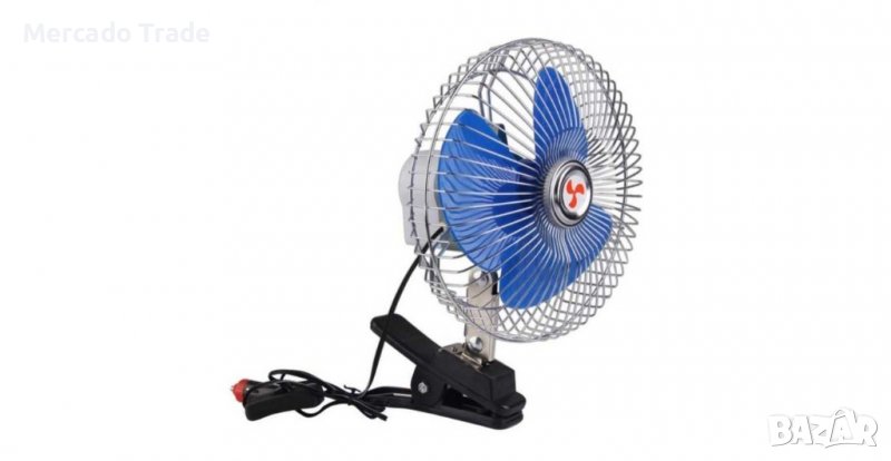 Вентилатор за автомобил, 8 innch, 24V, 20см, Син, снимка 1