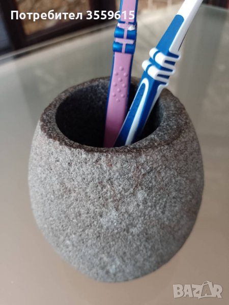 каменна поставка за четки за зъби от Индонезия, снимка 1