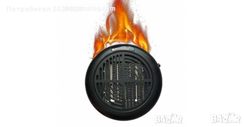 Мини вентилаторна печка Mercado Trade, 900W, Черна, снимка 1