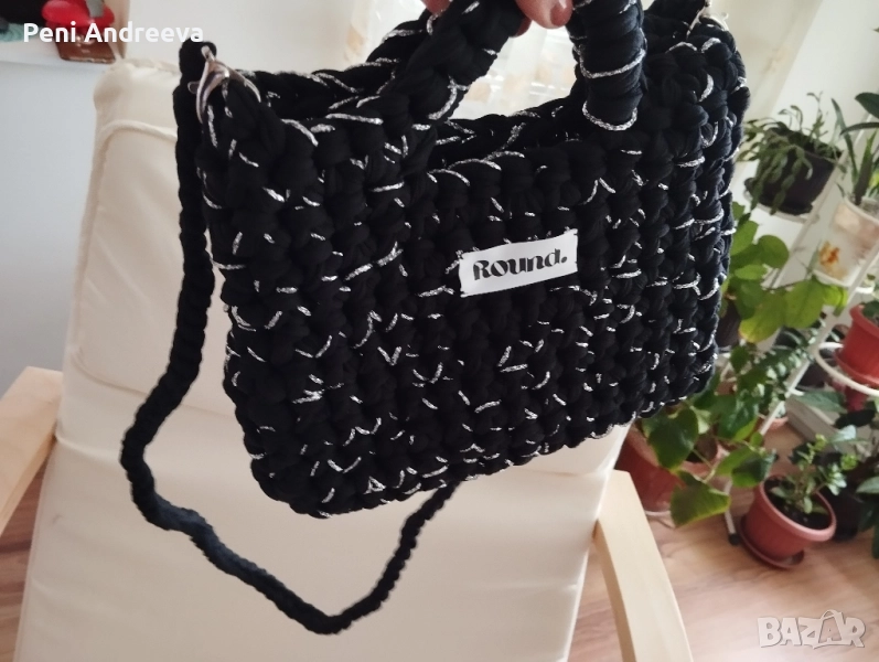 Черна плетена чанта , снимка 1