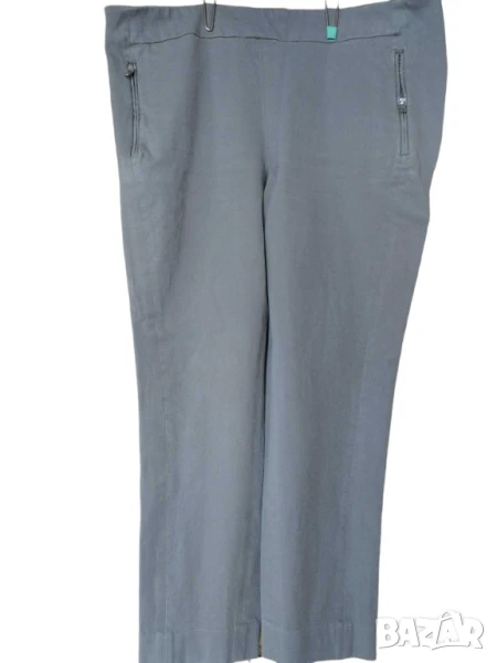 Дамски ежедневен панталон H&M, 94% памук, 6% еластан, Светлосив, 46, снимка 1