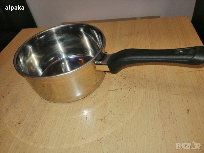 Продавам касерола с дръжка алпака,двойно дъно, 17/8см, снимка 1