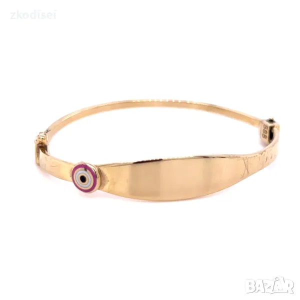 Златна детска гривна 4,25гр. 14кр. проба:585 модел:3161-2, снимка 1