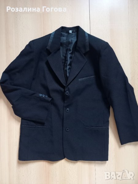 Официално черно сако р.146см, снимка 1