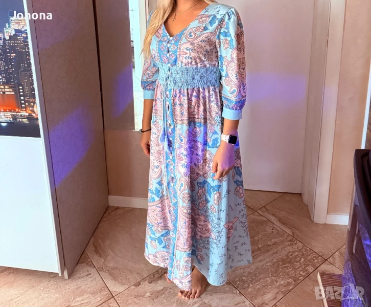 Дълга шнур рокля , снимка 1