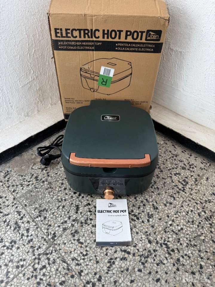 Мултифункционален Електрически Съд за Готвене Пържене Варене Задушаване UTEN Electric Hot Pot B-2, снимка 1