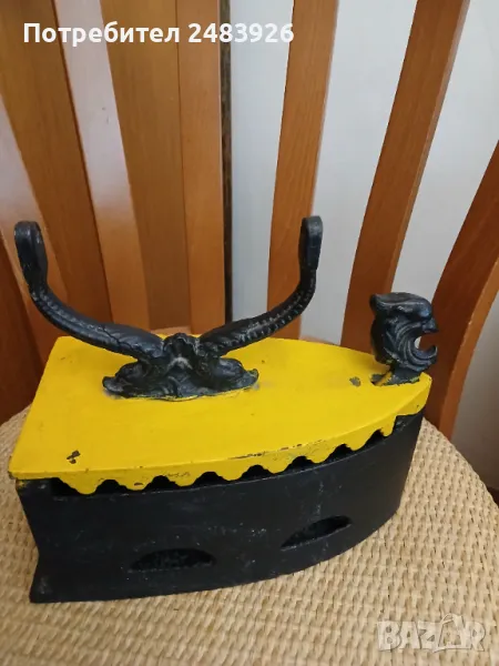 Стара ютия №5 на жар, снимка 1