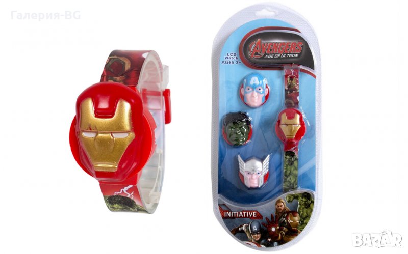 Детски часовник на Отмъстителите - Marvel, Avengers (Хълк, Железният човек,Тор, Капитан Америка), снимка 1