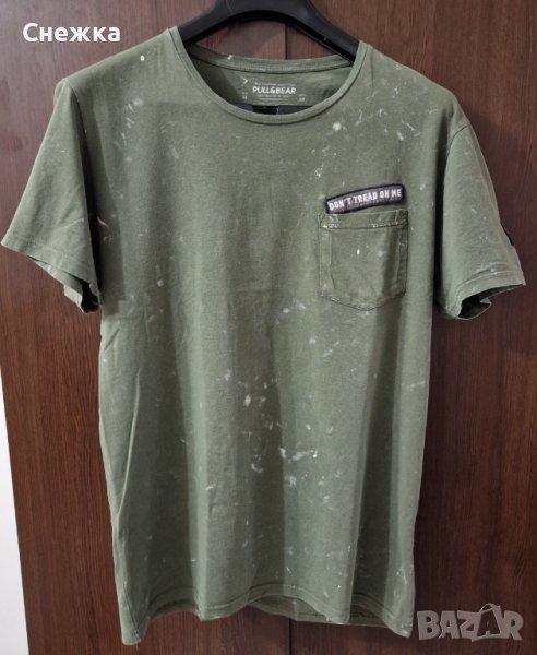 Мъжка тениска Pull & Bear, зелена, снимка 1
