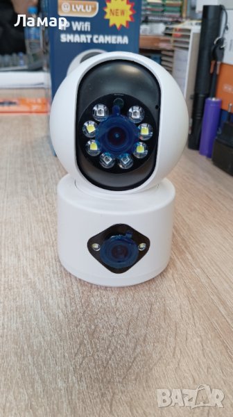 WiFi безжична IP двойна камера бебефон 6MP нощно виждане iCSee, снимка 1