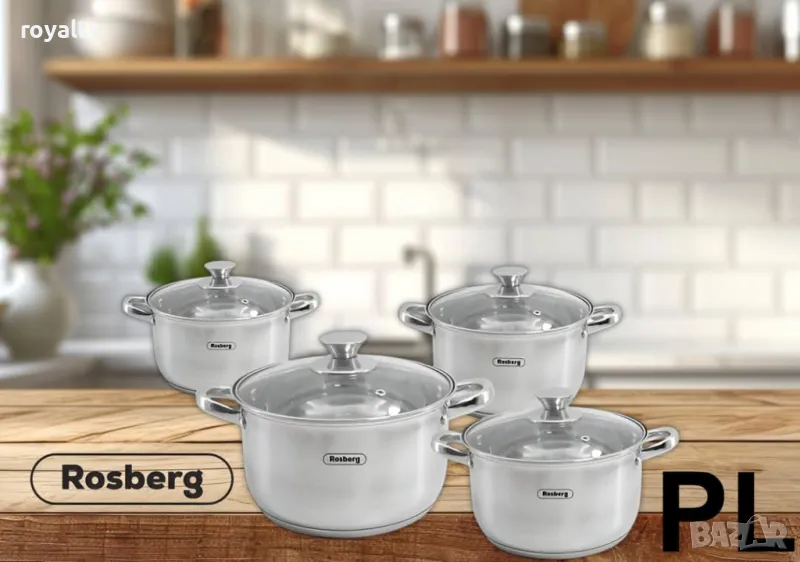 Комплект тенджери Rosberg R51210L8 , снимка 1