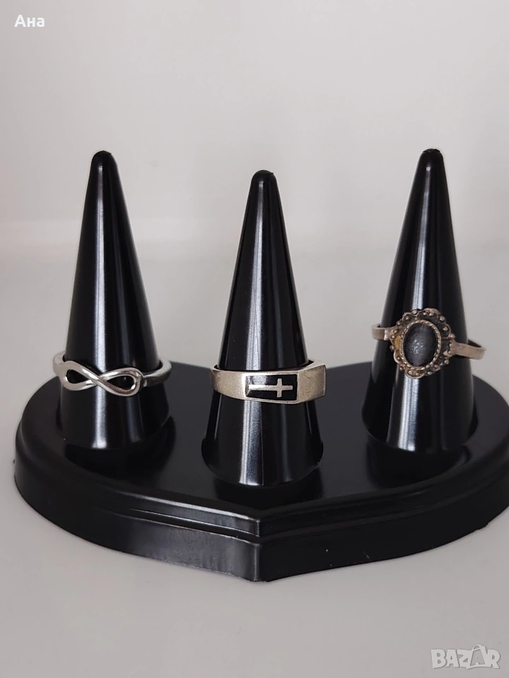 Сребърни маркирани пръстени Цена за брой, снимка 1