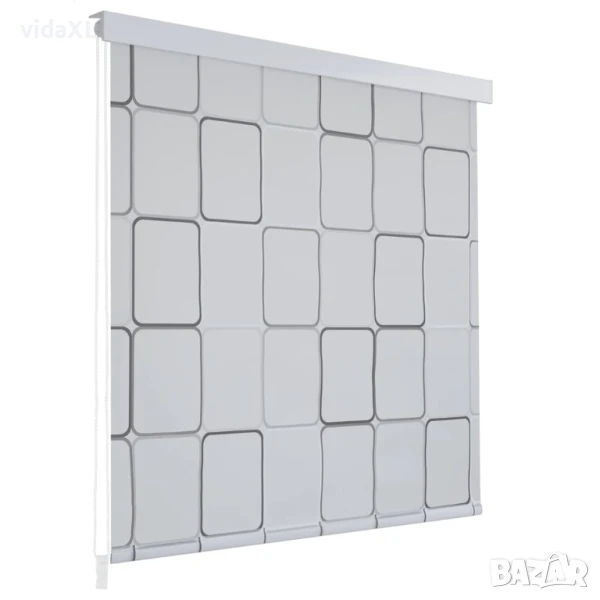 vidaXL Ролетна щора за баня, 80x240 см, квадрати(SKU:142847), снимка 1