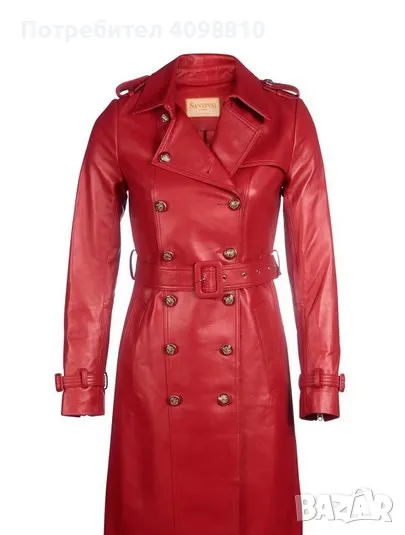 Дамско кожено манто, снимка 1