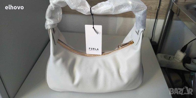 Дамска чанта Furla Flow-бяла, снимка 1