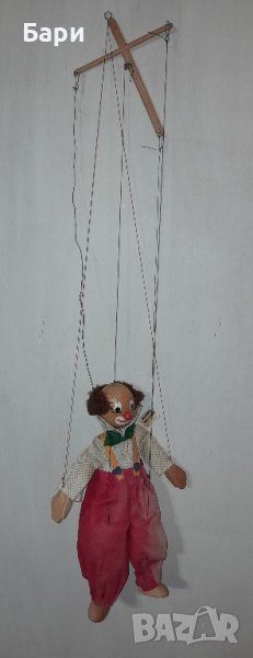 Марионетка Шмидер- Клоун от истинско дърво, ръчна изработка 2, снимка 1