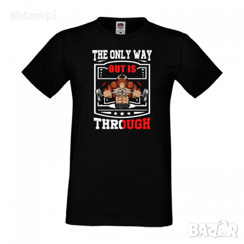 Мъжка Фитнес тениска Gym,спорт,Щанги,Тренировки,Спортуване,Gym.