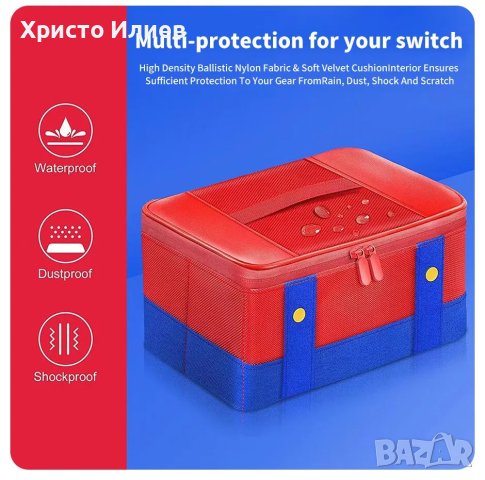 Чанта за съхранение на Nintendo Switch модел Супер Марио Калъф Кейс за Нинтендо Суич , снимка 4 - Игри за Nintendo - 43051850