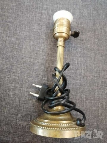 Стара нощна лампа от бронз. , снимка 5 - Антикварни и старинни предмети - 27967536