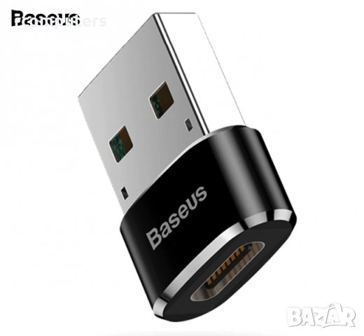 Преходник Baseus USB Type C - USB M, OTG Type C, Черен