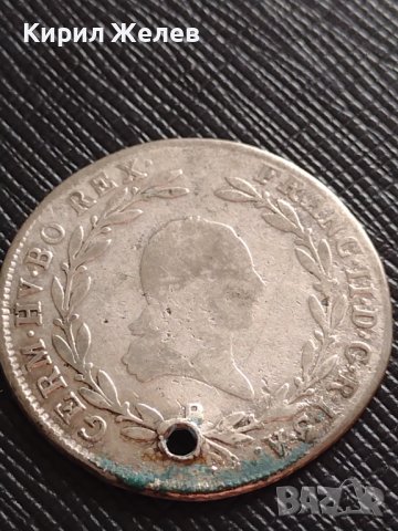 Сребърна монета 20 кройцера 1802г. Франц втори Будапеща Свещена Римска Империя 13638, снимка 4 - Нумизматика и бонистика - 42944300