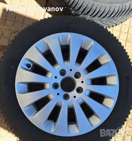 Зимни гуми с джанти 16 5х112 66.6  мерцедес, снимка 1