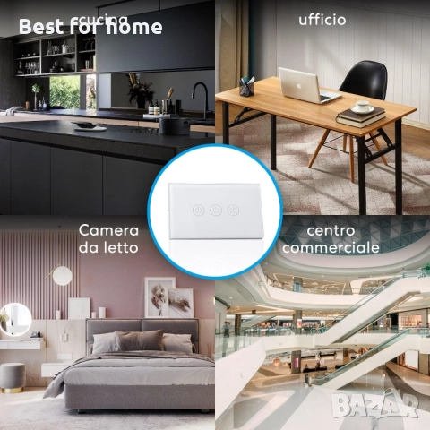 Meross италиански превключвател с Alexa, снимка 5 - Друга електроника - 52533880