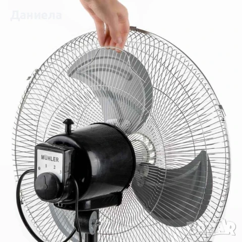 Вентилатор на стойка 18''Muhler FM-8138D 3в1, 70W, индустриален, на стойка, стена, под, снимка 6 - Вентилатори - 50459899