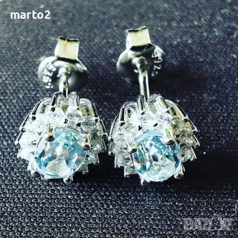 Елегантни Сребърни 925 Обеци с Натурални Гранати, Цитрини, Аметисти или Топази!, снимка 6 - Обеци - 40233601