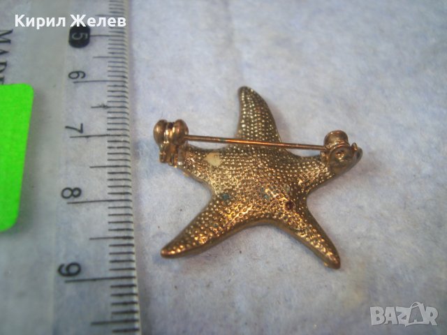 БЛЕСТЯЩА ЗЛАТИСТА ФЕШЪН АРТ КРИСТАЛНА ФИГУРАЛНА БРОШКА - МОРСКА ЗВЕЗДА 27733, снимка 4 - Други - 37744409