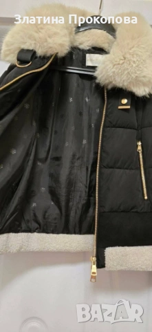 Дамско късо яке с велур и пух Hailey, снимка 2 - Якета - 53296616