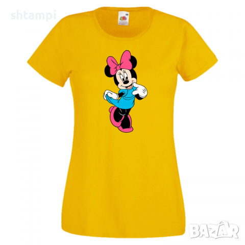 Дамска тениска Minnie Mouse 9 Подарък,Изненада,Рожден ден,, снимка 10 - Тениски - 36530839